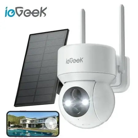 ieGeek Security Cameras Wireless Outdoor, 2K Cameras for Home Security, IP66 Security Camera, 360° Outdoor Camera, Color Night Vision, AI Detection, 2-Way Audio, Alexa image 0