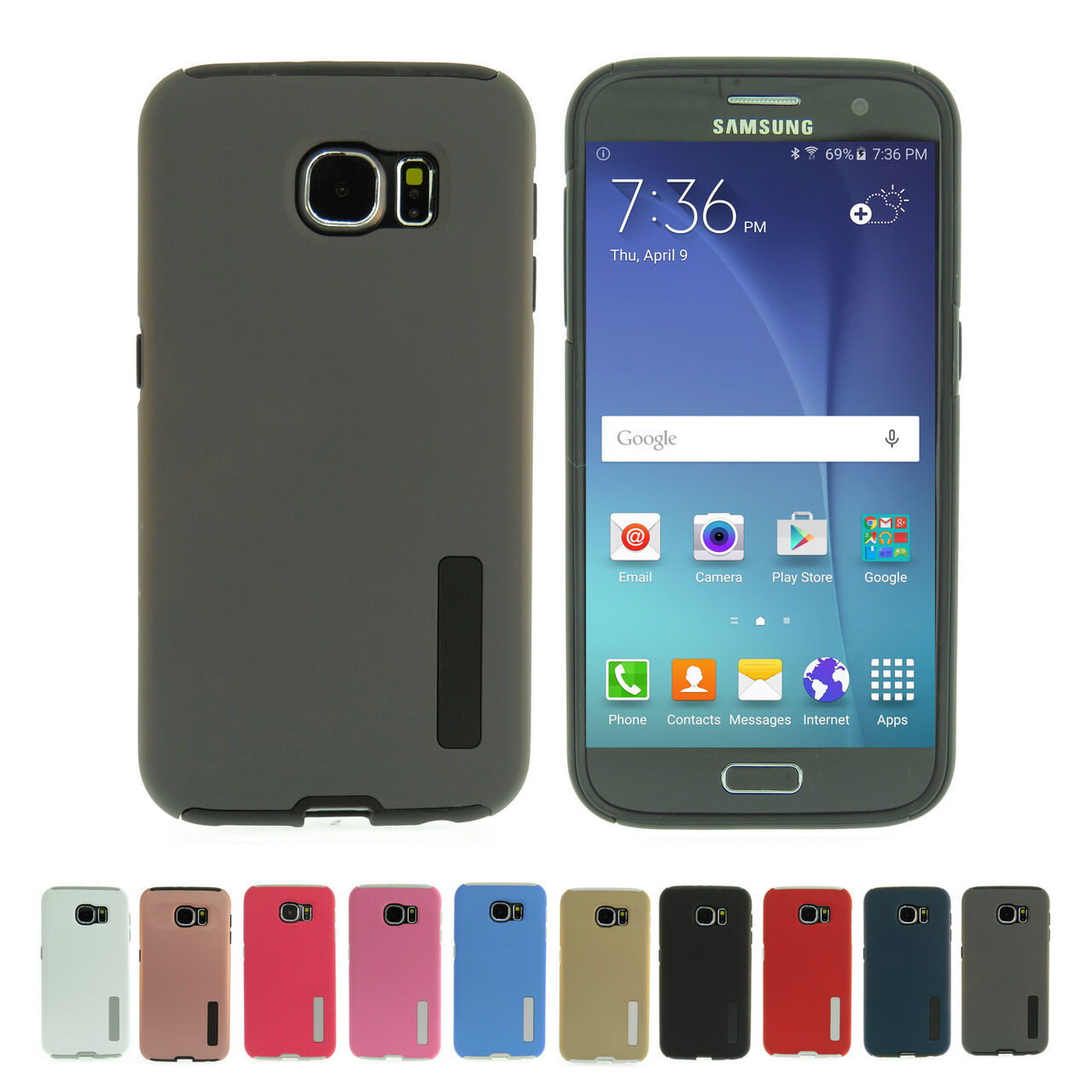 Samsung Galaxy S6 Dual Layer Protective Case Cover - Grey image 0