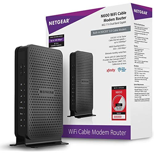 NETGEAR N600 WiFi DOCSIS 3.0 Cable Modem Router (C3700) image 0
